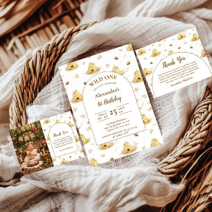 Convites Tão Doce Quanto Abelha Selvagem Aniversário