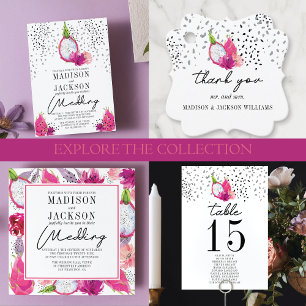 Adesivo Casamento Elegante da Fruta Pitaya Dragon Personal