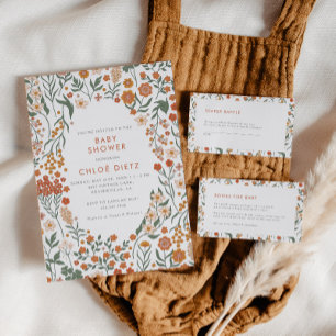 Cartão De Informações Jogo de Raffle da Fralda do Groovy Retro Moderno