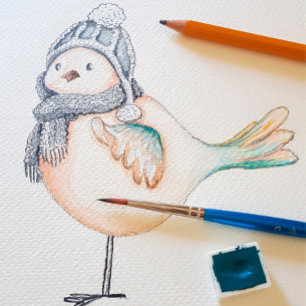 Convites Gráfico de Inverno Brilhante Ilustração de Aquarel