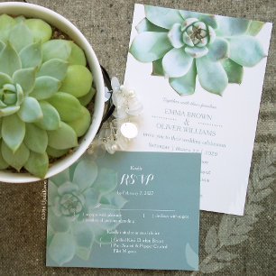 Convites Terrarium Succulents Greenery Wedding