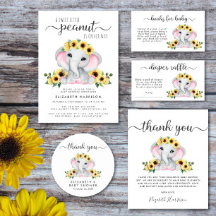 Adesivo Elefante Girassóis Chá de Bebê