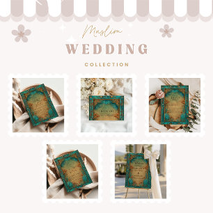 Convites Casamento Islâmico no Jardim Azul Vintage