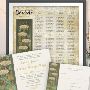 Convites Art Deco Dragonfly Lily Pad Fairytale Casamento