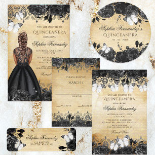 Adesivo Borboleta Floral Negra Russa Vintage