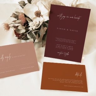 Convites Brunt Orange Minimalist Você será minha madrinha