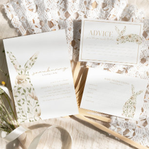 Cartão De Informações Livros Florais de Páscoa de Almofada para Bebê