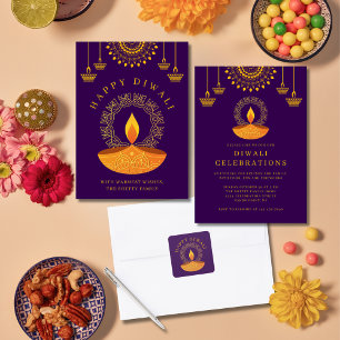 Convites Festival das Luzes de Diwali Indiano