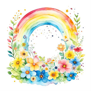 Adesivo Quadrado Cotovelo-d'água e flores É uma garota