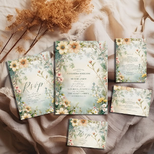 Convites Vintage Daisy Art Nouveau Mucha Wedding