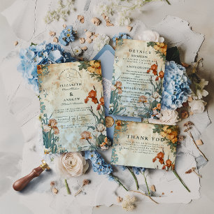 Convites Casamento Botânico Tropical Vintage
