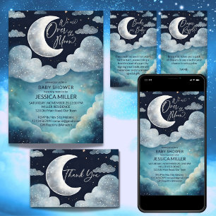 Adesivo Chá de fraldas de galáxias lunares a favor