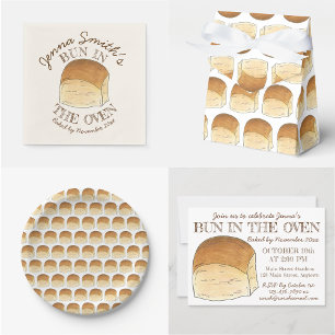 Cartão Postal De Convite Você é o Chá de fraldas convidado no forno