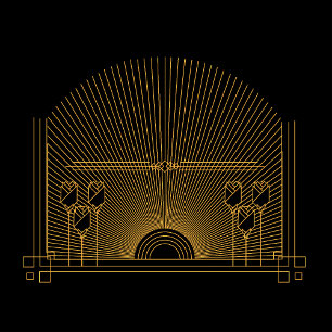 Convites Art Deco Dark Elegant Weditation