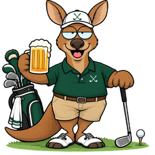 Adesivo Pai Golfista Canguru Australiano