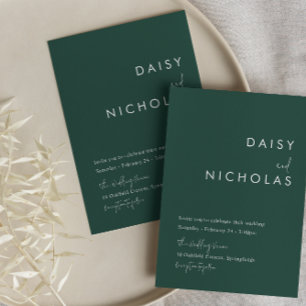 Convite para Casamento Minimalista do Marinho Mode