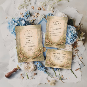 Convites Casamento Antler Woodland