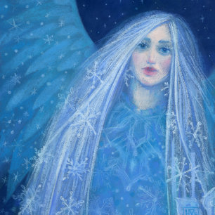 Cartão De Festividades Metelitsa Snow Girl Snegurochka Christmas Angel