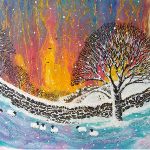 Cartão De Notas Feliz Natal Natal Casa de Algodão Neve