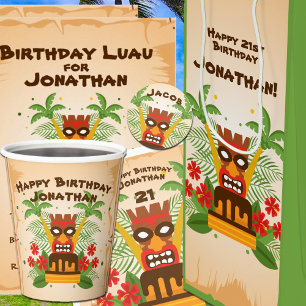Convites Birthday Luau Tropical Havaiana, Partido do CHURRA