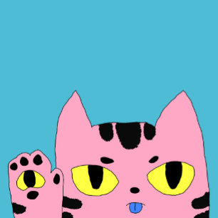 Camiseta Gato de Cartografia Rosa Rosa, de Birthday Kid Poc