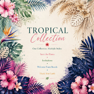 Convites casamento tropical floral havaiano Boho Pampas Gra