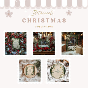 Cartão De Festividades Festa de Natal da Anêmona Branca de Inverno