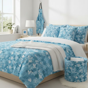 Relógio Redondo Floral Brisa Oceânica Turquesa Botânica