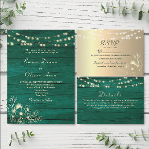 Mapa Rustic Emerald Green Wedding Seating Chart