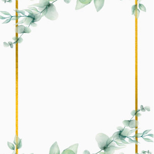 Convites Belo Sábio Verde Dourada de Casais Chás