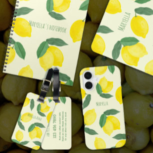 Mousepad Limões Vibrantes em Aquarela Desenhados à Mão em A