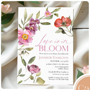 Prato De Papel O Amor Está Florindo   Chá de Bebê da Rosey Spring