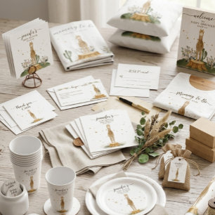 Cartão De Informações Chá de fraldas Alpaca - Nova Fralda Raffle