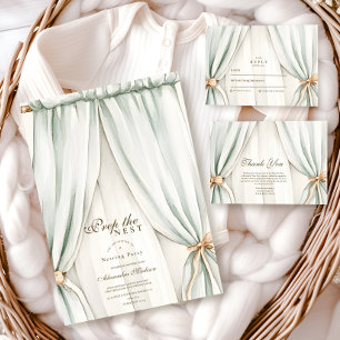 Cartão RSVP Chá de fraldas do Partido Nidificação Neutro de Gê