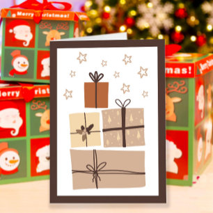 Cartão Feriado na Dentro de Natal Boho Cozy