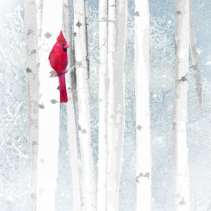 Cartão De Festividades Natal Deseja Cardeal Vermelho para Chefe