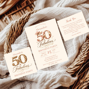 Cartão De Agradecimento Vaqueira do Oeste 50 & Fabuloso Aniversário