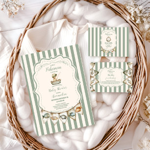 Cartão De Informações Boho Little Fish Diapper de Pesca Raffle