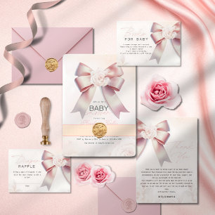 Sacolinha Chá de fraldas floral de Arco rosa