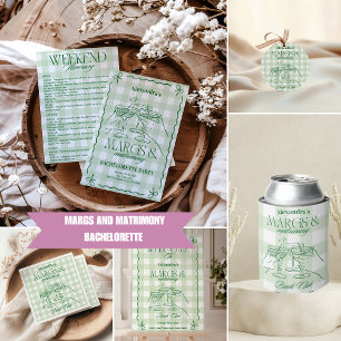 Convites Margs E Matrimony Bachelorette Itinerary