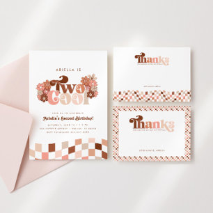 Cartão De Agradecimento Groovy Duas Meninas Legal Verificadas segundo aniv