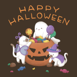Convites Ilustração de Halloween: Gato de Vampiro
