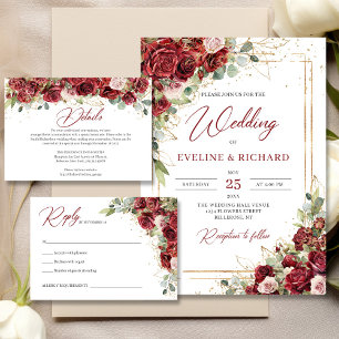 Cartão rsvp para rosas rosas rosas rosas roxas