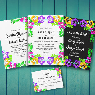 Cartão RSVP Boho Rustic Colorful Rosas Verão Casamento Floral
