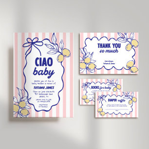 Cartão De Agradecimento CIAO BABY Lemon Mediterranean Amalfi