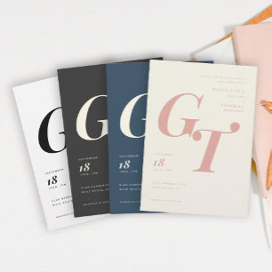 Primavera Monograma   Casamento de Pêssego Coral M