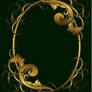 Convites Dourados de Casamento de Ornamento Emeral