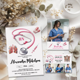 Anúncio 2 Foto: Formando de Enfermagem Rosa-impermeável