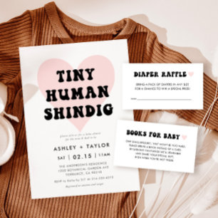 Cartão De Informações Livros De Chás de fraldas Neutros Para Bebês De Gê