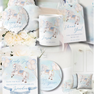 Convites Fairytale Pony Stars Chá de fraldas dos Balões